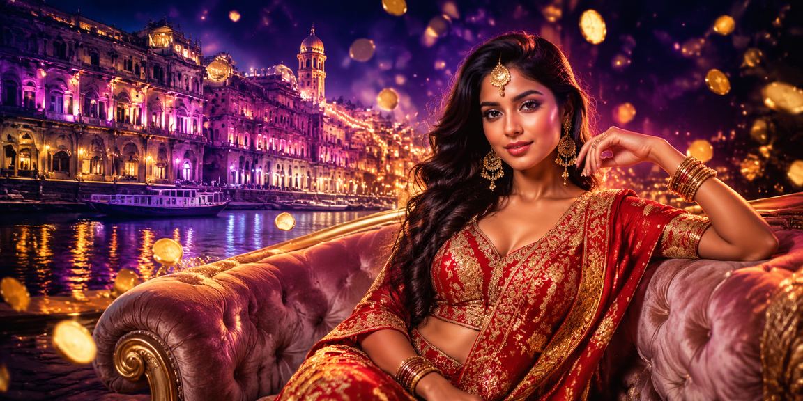 Neon-lit baccarat gaming atmosphere in Sonargaon